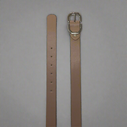 حزام جلدي منحوت بلون العاري