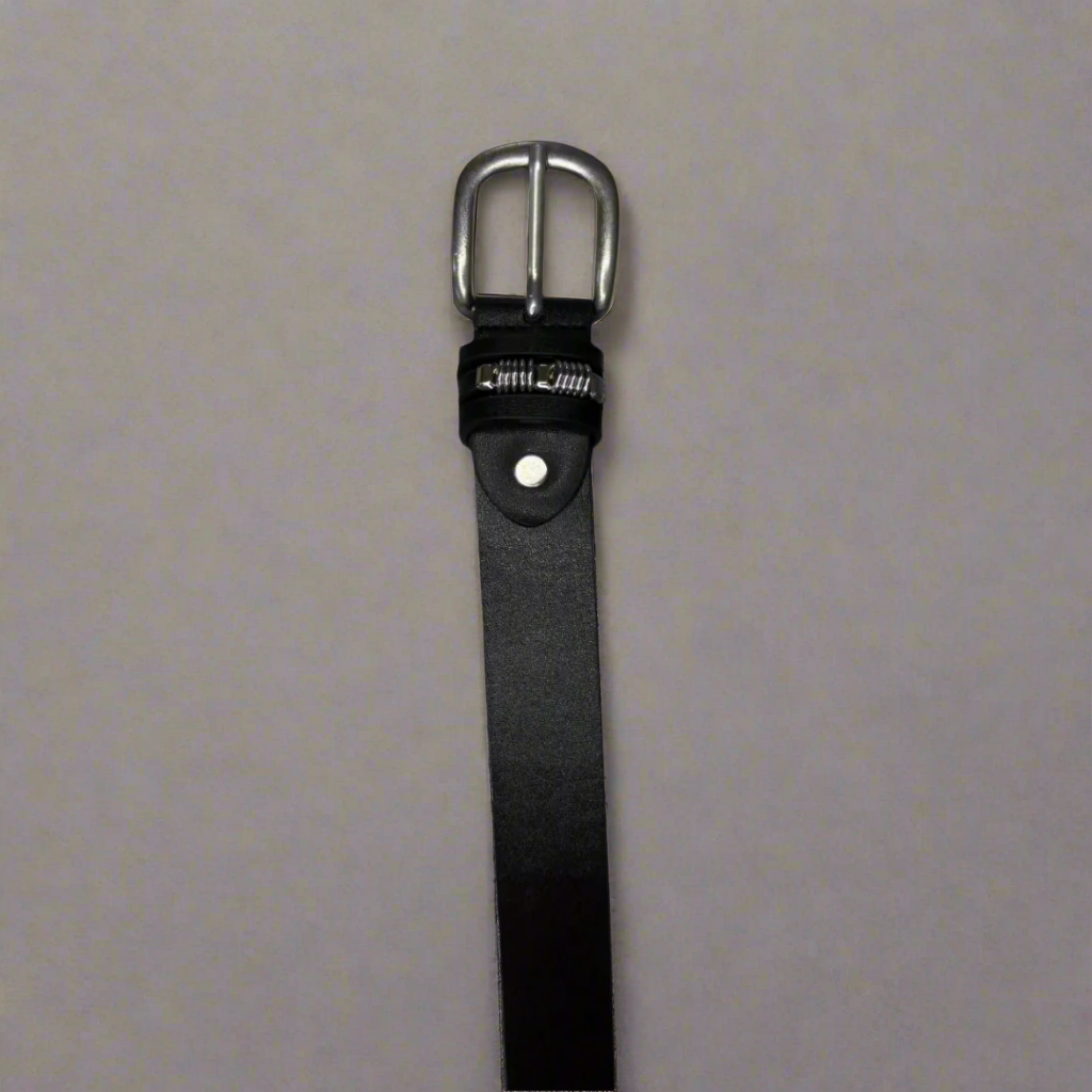 The Classic Matte Black Leather Belt