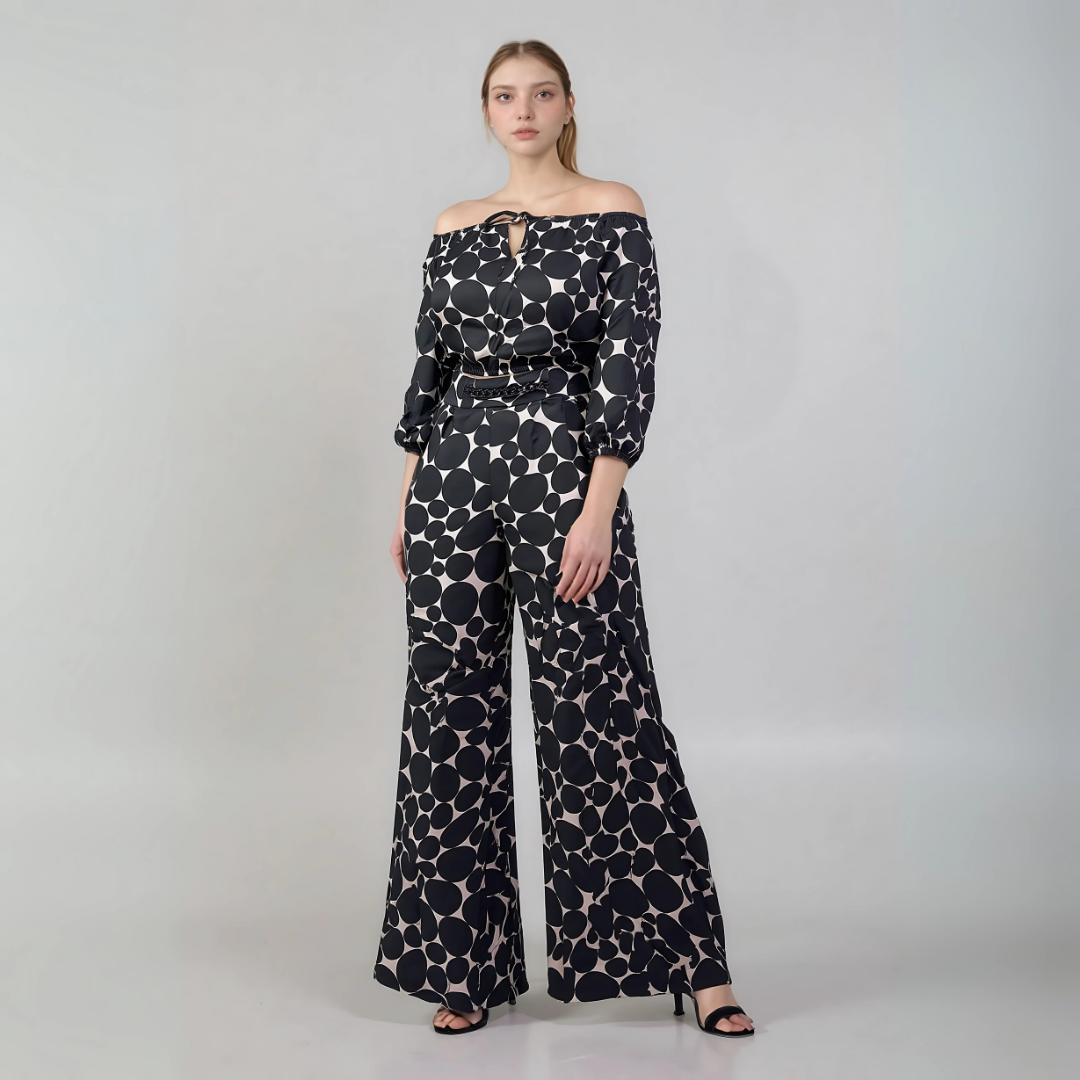 The Off-the-Shoulder Polka Dot Set