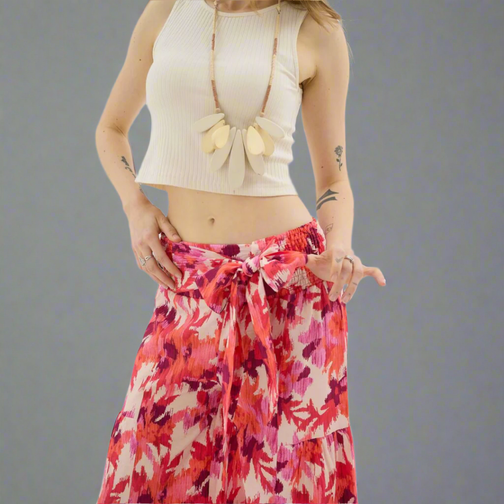 Ribbed Cropped Tank Top - Off-White