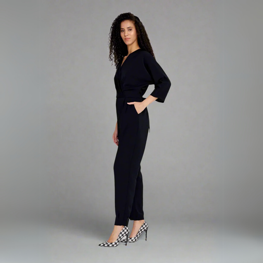 The Chic Wrap-Front Dolman Jumpsuit