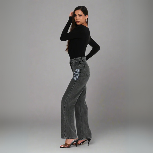 The Elegant Draped Wrap Bodysuit - Black