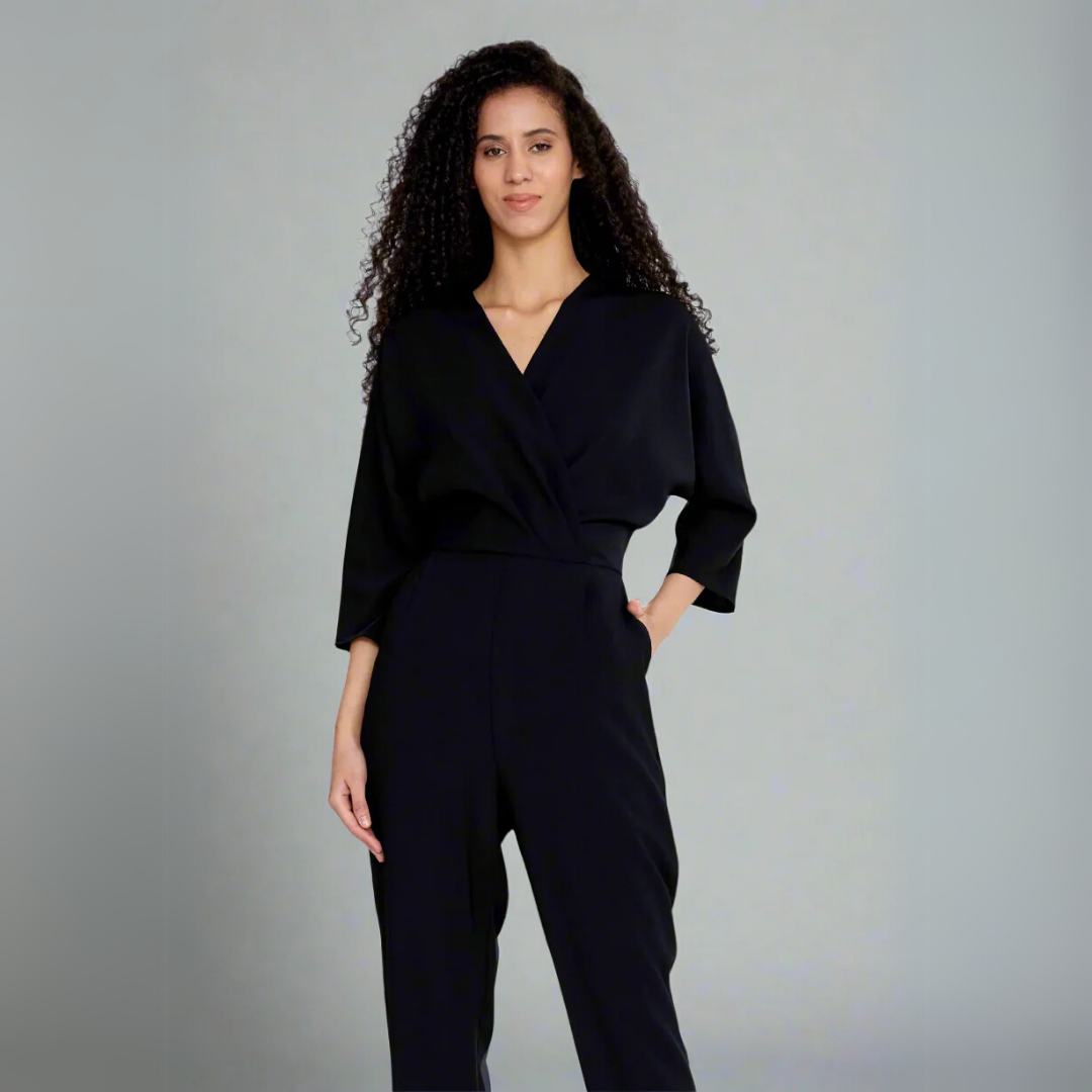 The Chic Wrap-Front Dolman Jumpsuit