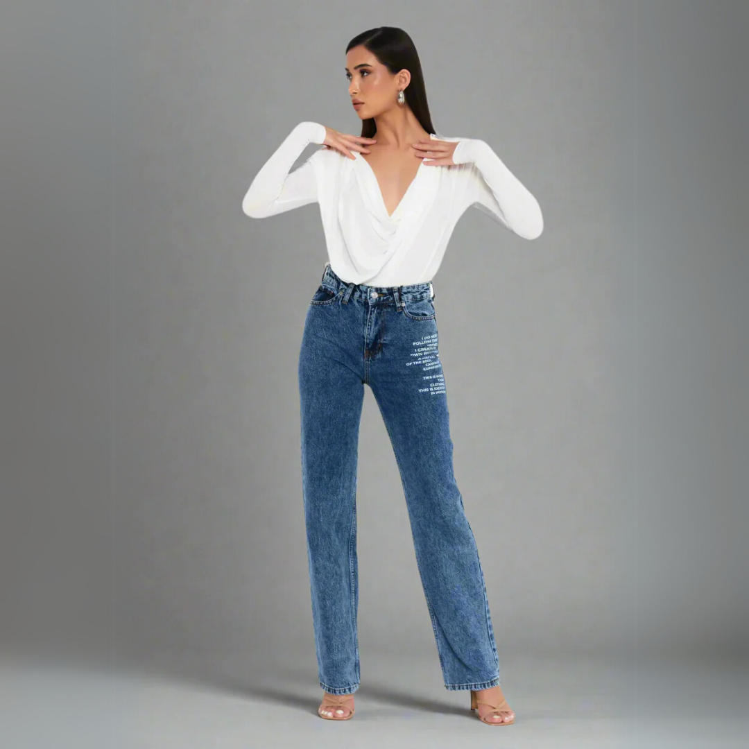 The Elegant Draped Wrap Bodysuit - White
