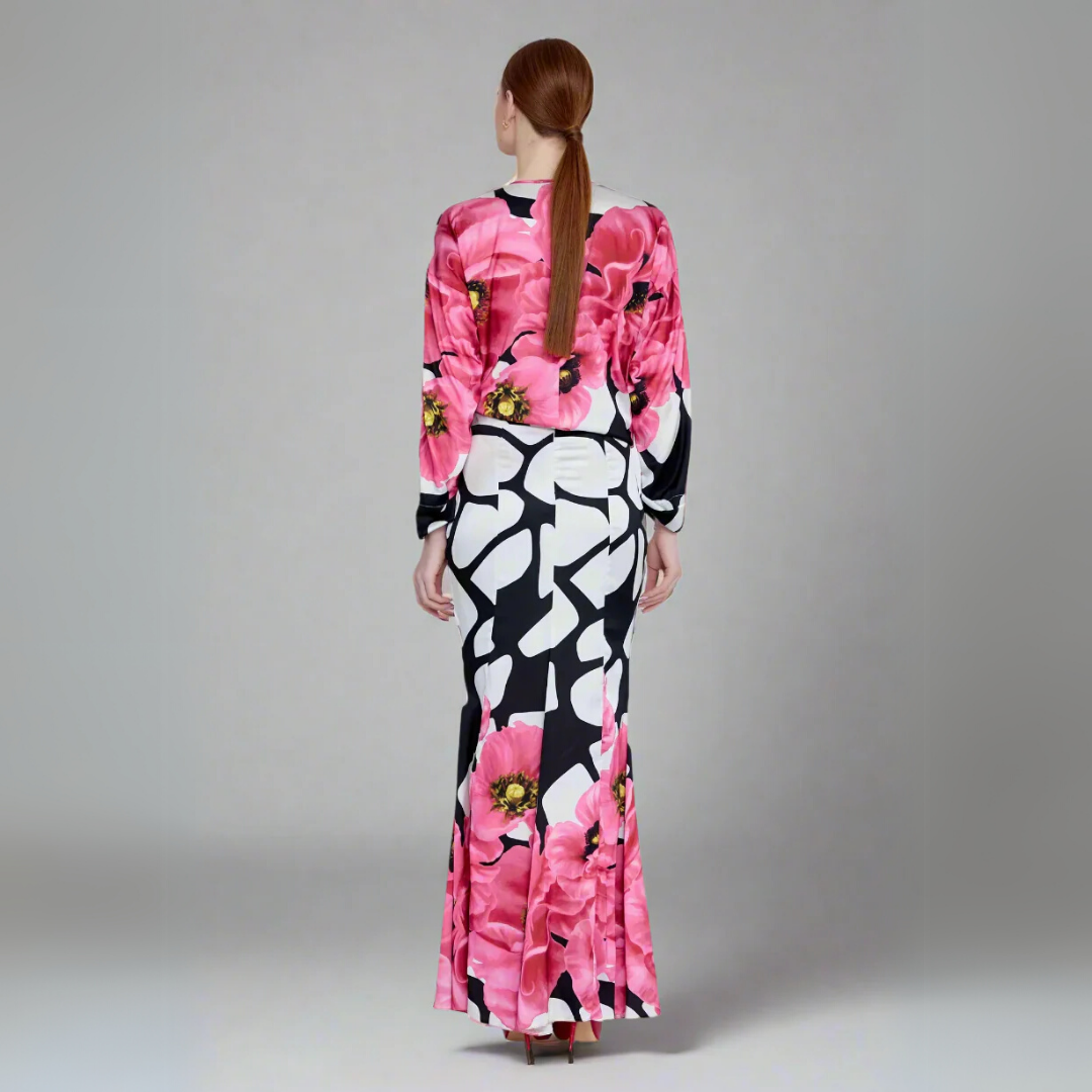 The Artistic Floral & Abstract Print Maxi Skirt