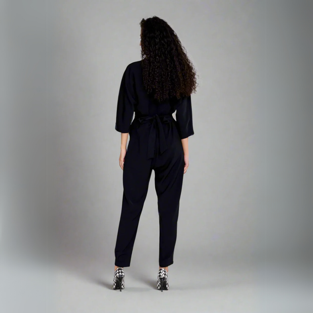 The Chic Wrap-Front Dolman Jumpsuit