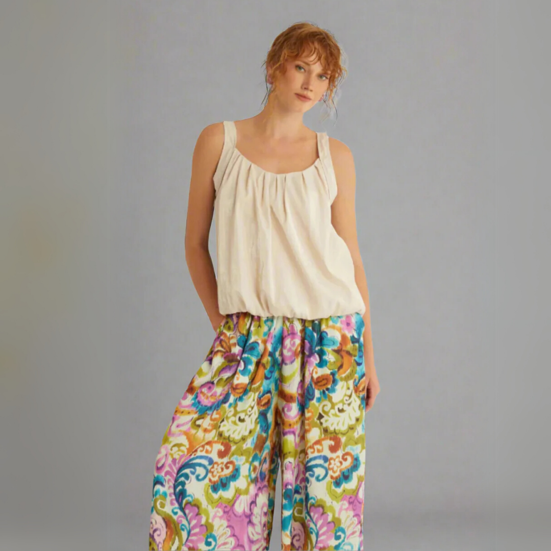 Sleeveless Off-White Blouse