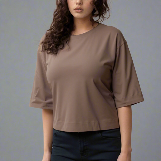 The Essential Boxy Fit T-Shirt - Brown