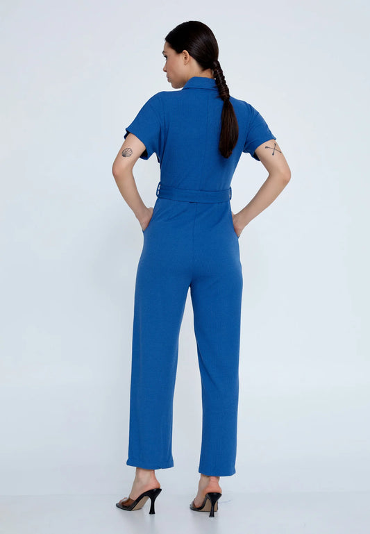 The Utility Chic Ribbed Jumpsuit