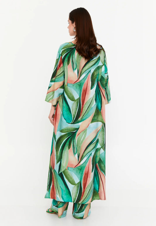 The Patterned Linen-Blend Two-Piece Set