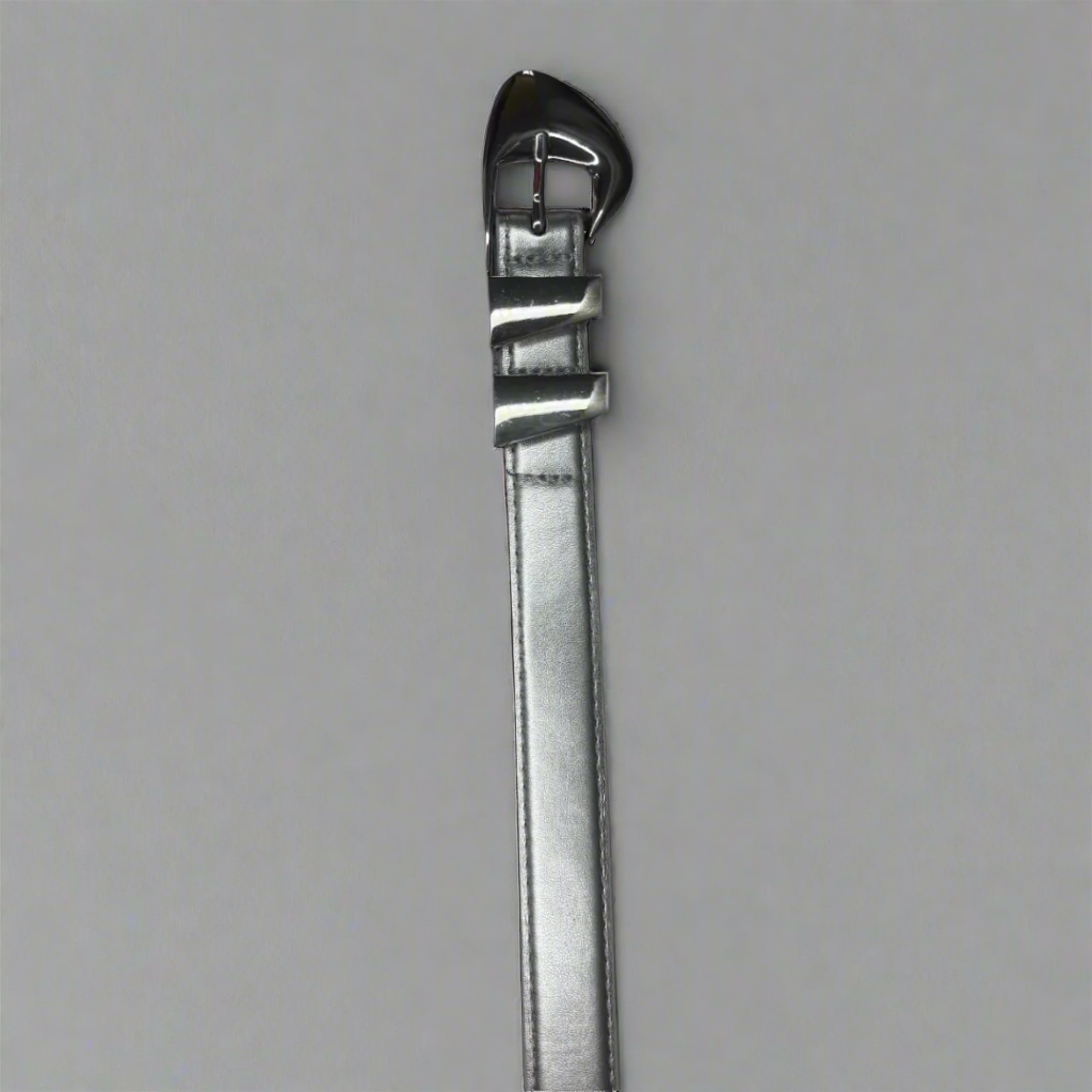 The Polished Silver-Tone Buckle Belt