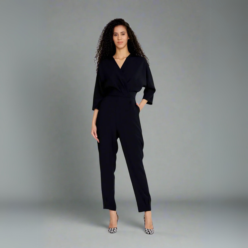 The Chic Wrap-Front Dolman Jumpsuit