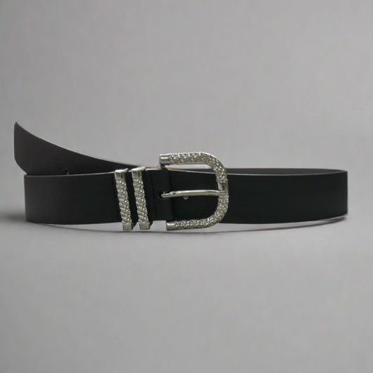 The Polished Buckle Black Belt