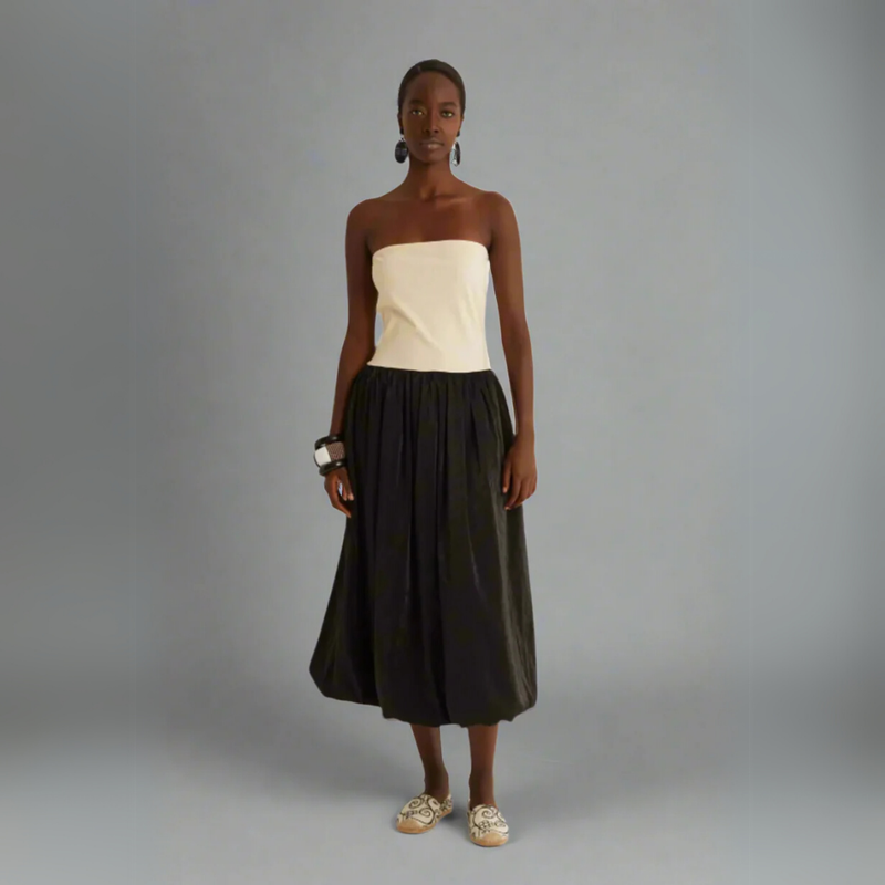 Two-tone Strapless Dress