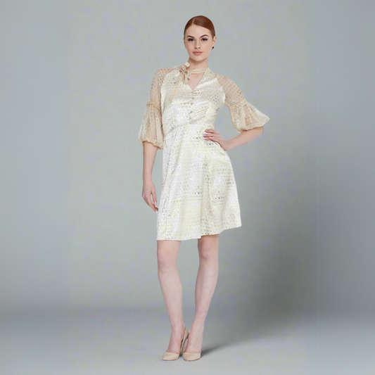The Elegant Satin-Effect Midi Dress