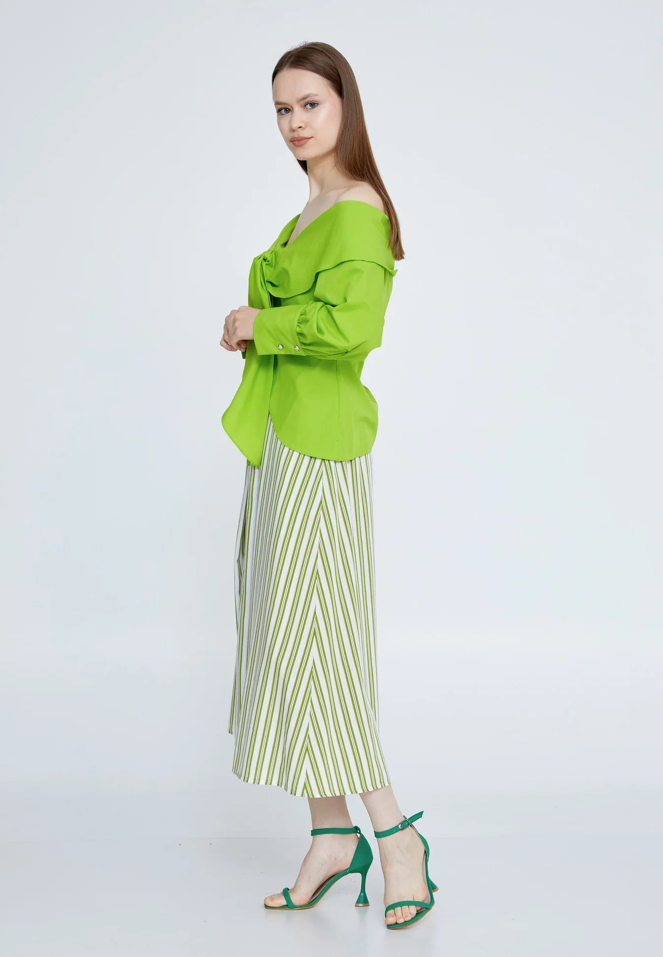 The Chic Off-Shoulder Tie-Front Blouse