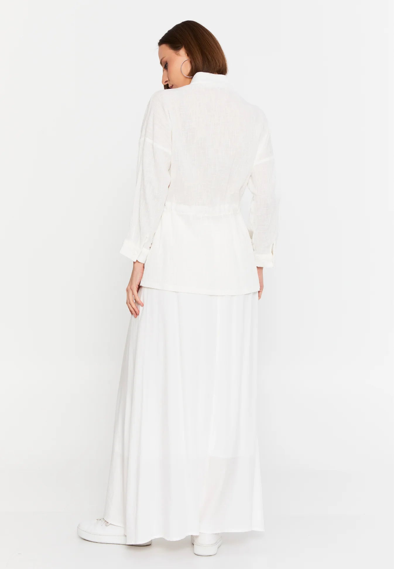 The Linen-Blend Zip-Front Two-Piece Set