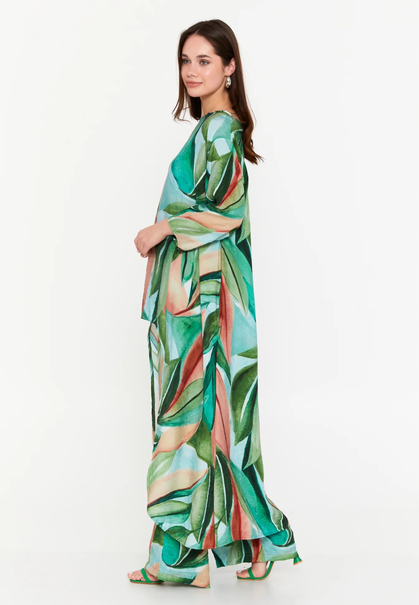 The Patterned Linen-Blend Two-Piece Set