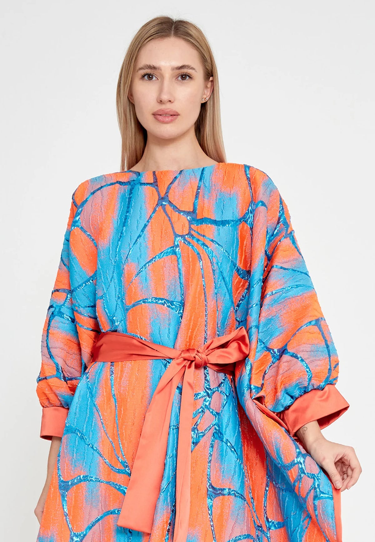 The Radiant Breeze Printed Polyester Abaya