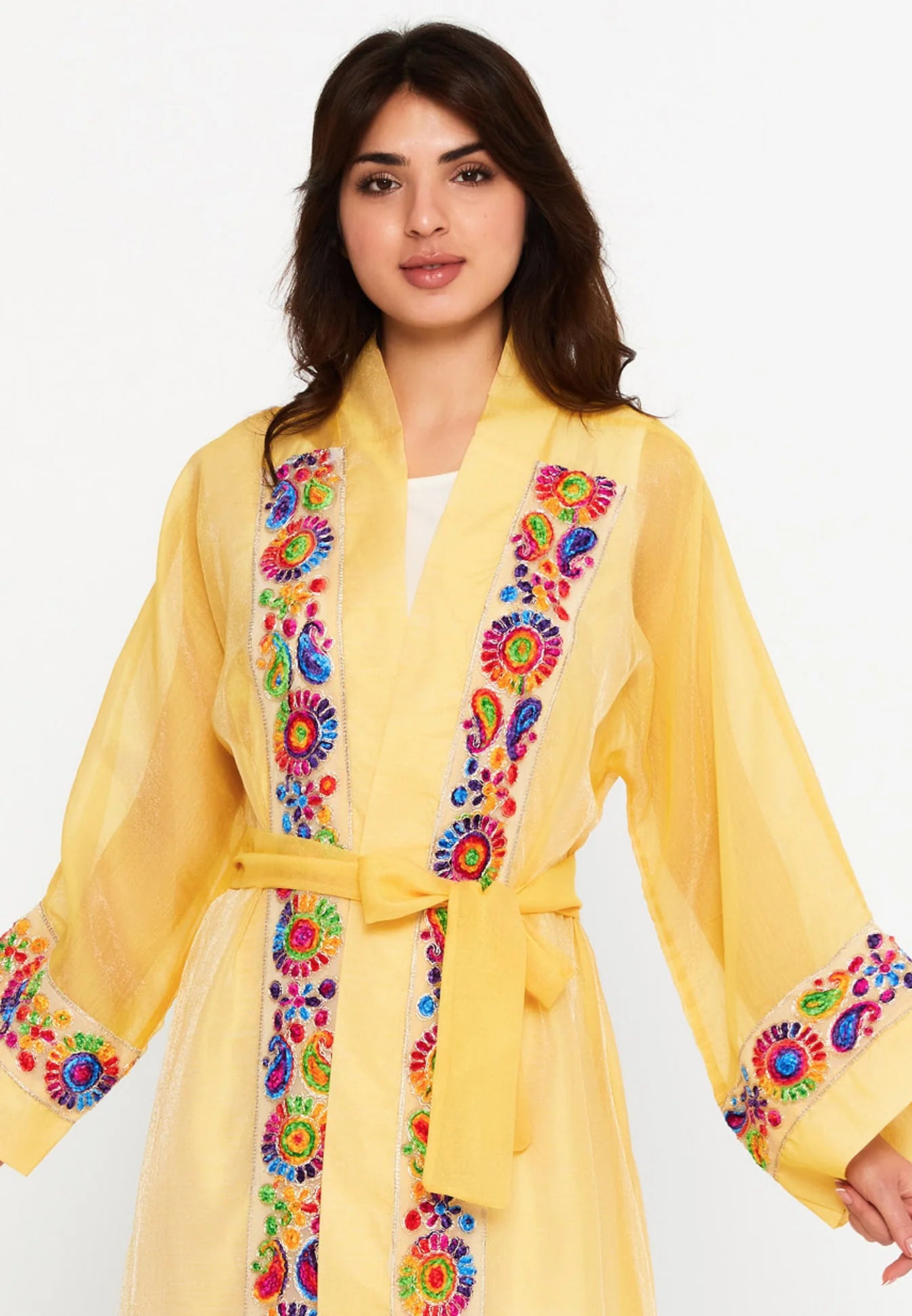 The Embroidered Floral Medallion Abaya