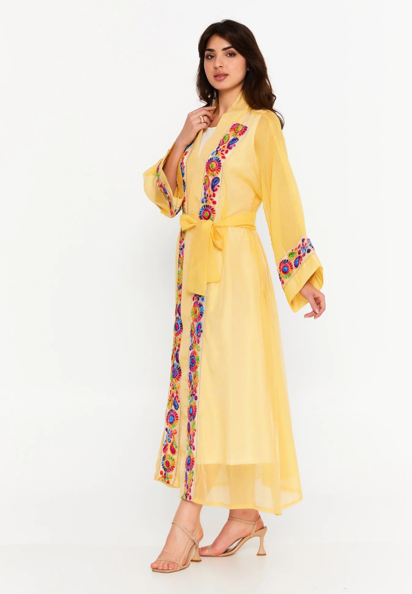 The Embroidered Floral Medallion Abaya